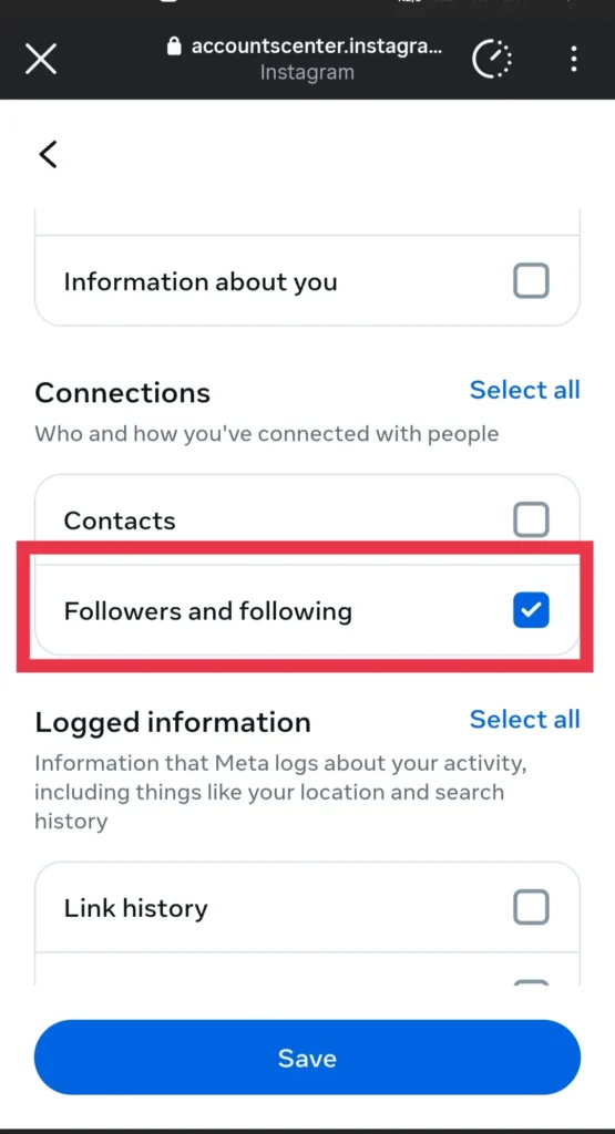 Method to track followers on Instagram