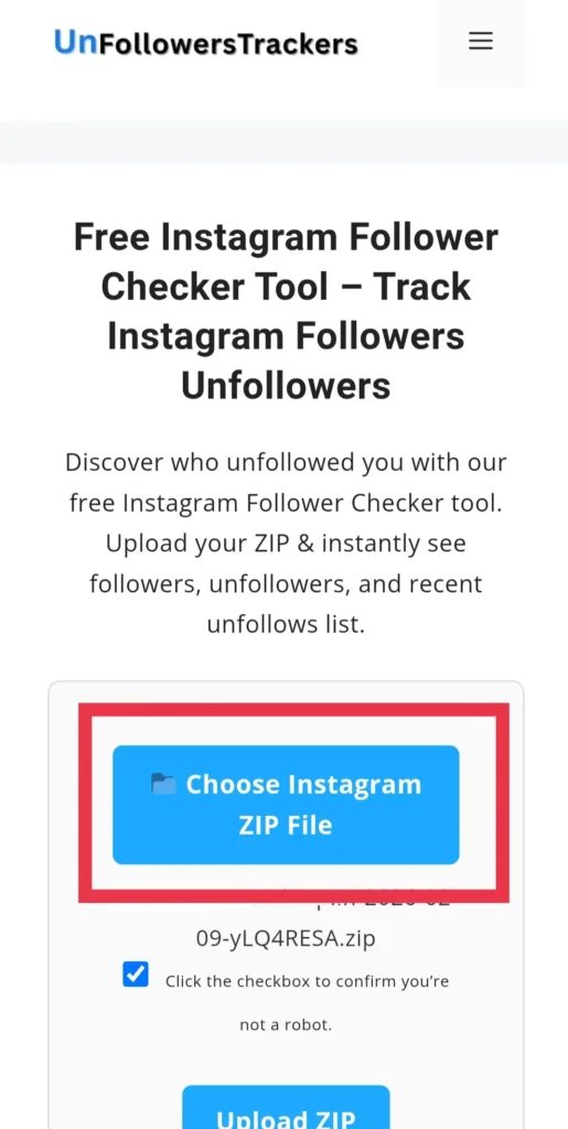 Checking who unfollowed me on Instagram tool
